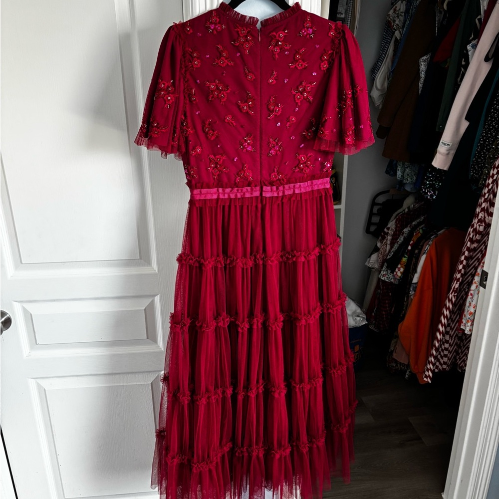 Ivy City Co Red Anastasia Dress Size Small - Picture 9 of 13